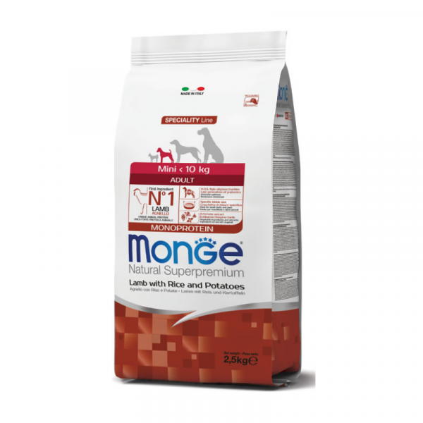 Crocchette Agnello, Riso e Patate Mini Adult MONGE