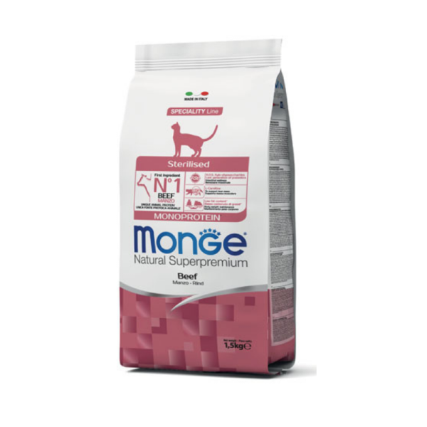 Crocchette Sterilised con Manzo Monge