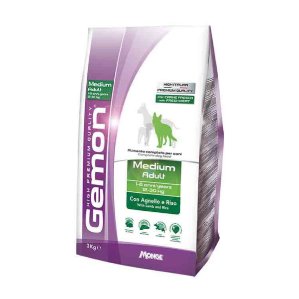 Crocchette Agnello e Riso Medium Adult Gemon Monge