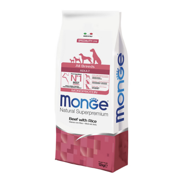 Crocchette Manzo e Riso All Breeds Adult Monge