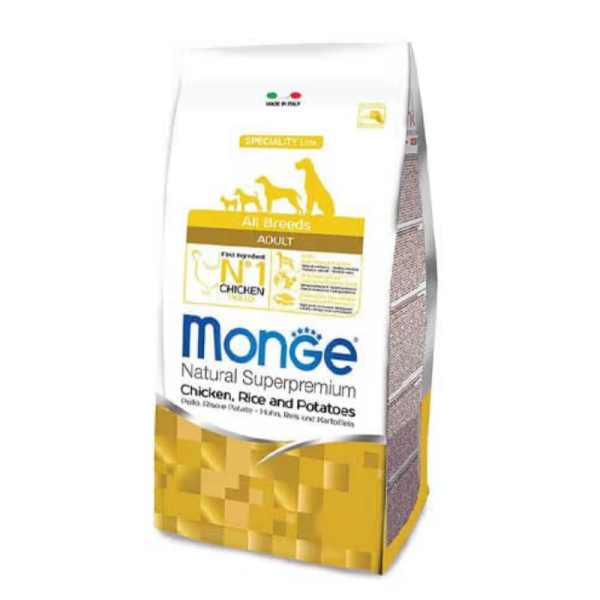 Crocchette Pollo, Riso e Patate All Breeds Adult Monge