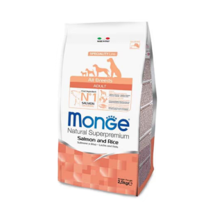 Crocchette Salmone e Riso All Breeds Adult Monge