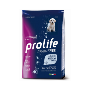 Crocchette Grain Free Sensitive Sogliola Fresca e Patate Medium Large Puppy Prolife