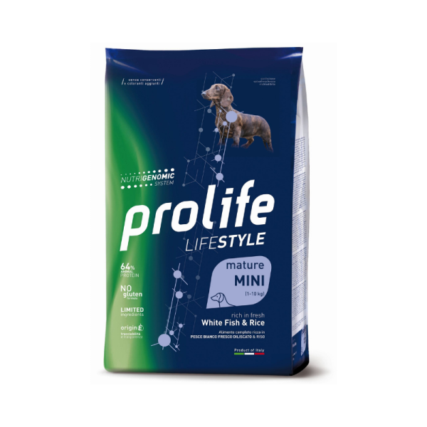 Crocchette Lifestyle Light Pesce Bianco Fresco e Riso Mini Mature Prolife