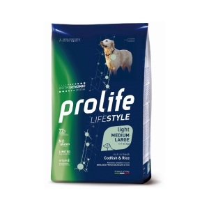 Crocchette Lifestyle Light Merluzzo Fresco e Riso Medium Large Adult Prolife