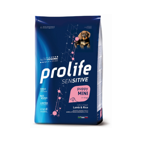 Crocchette Sensitive Agnello e Riso Mini Puppy Prolife