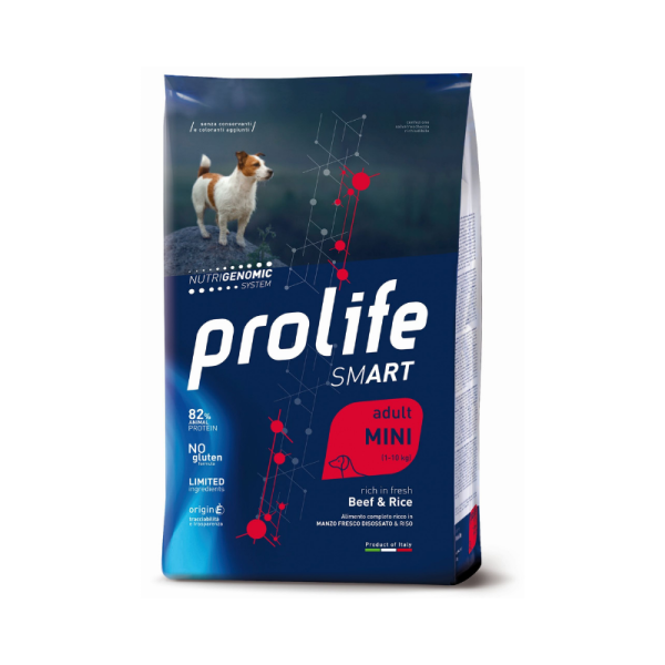 Crocchette Smart Manzo e Riso Mini Adult Prolife